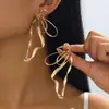 Diseño de Alta Gama Más Vendido Transfronterizo Pendientes de Flor de Pétalo Adecuados para que las Damas los Usen Elegantemente en Fiestas, Citas y Banquetes