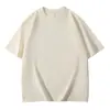 Camisetas de Manga Corta 100% Algodón Puro 220g para Hombre y Mujer, Mismo Estilo, Cuello Redondo, Casual, Holgadas, Color Sólido, Camisetas Versátiles, Se Pueden Personalizar con Logo