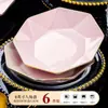 Estilo Nórdico Alta Temperatura Ultra Grueso Antiescaldado Cerámica Color Bajo Esmalte Lujo Ligero Rosa Gama Alta Vajilla Doméstica