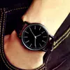 Reloj Estilo Coreano Xiaoya para Estudiantes Mujeres, Correa de Cuero, Reloj de Cuarzo Simple para Hombres, Reloj de Pareja 1251