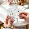 Portatarjetas de estilo japonés de doble capa de PVC con broches de presión desmontables para guardar tarjetas pequeñas, polaroids, identificaciones y monedas