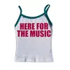 Top Corto Ajustado de Verano 2026 Estilo Chica Caliente Retro Americano con Estampado de Letras en Color Contrastante para Mujer