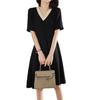 Vestido Preto de Seda Pesada 19 Momme de Alto Padrão, Elegante Vestido de Seda, Vestido Preto de Verão Feminino 2026