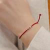 Pulseira de corda vermelha completa para recém-nascidos em prata esterlina S925, bracelete feminino de corpo inteiro tecido à mão, joias de prata, atacado