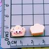 Mini tamanho pequeno olhos fofos comida pão chifre de leite bolsa grampo de cabelo pegador adesivo DIY acessórios de resina para celular