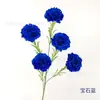 Buquê de cravos artificiais com 5 cabeças, flores falsas para decoração de sala de estar, centro de mesa, flores secas, arranjo floral de alta qualidade para quartos