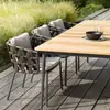 Muebles de Mesa y Sillas para Patio de Villa al Aire Libre Nórdica B&B Playa Costa Mesa de Comedor Sillas de Comedor Terraza al Aire Libre Sillas de Ratán Creativo