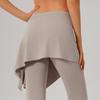Calças de Yoga Fitness de Cintura Alta Nuas Transfronteiriças Femininas Elásticas Emagrecedoras para Corrida Esportiva Casual Calças Flare Conjunto de Duas Peças