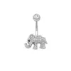 Gaibei Europeo y Americano Transfronterizo Más Vendido Zircón Elefante Clavo de Ombligo Joyería de Piercing Corporal Anillo de Ombligo Fábrica de Comercio Exterior Venta al por Mayor