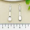10 Mini Vajilla Artificial Antigua de Plata para Mesa de Cocina Serie Cuchillos, Tenedores, Cucharas, Ollas y Tazones, Colgantes de Aleación de Zinc, Accesorios para Joyería DIY