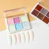 Cross-border novo glitter unha 6 cores caixa sólida espelho mágico pó pó não flutuante Aurora nail powder decoração atacado