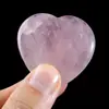 Amazon Transfronterizo 20mm Multimaterial Corazón de Melocotón Piedra de Cristal Gema Natural Artesanías Adornos en Forma de Corazón Artesanías