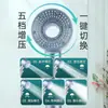 Cabezal de ducha secador de pelo, cabezal de ducha de mano anti-obstrucción desmontable para baño, calentador de agua con turbo de cuatro velocidades