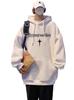 Sudadera para Hombre Otoño e Invierno 2024 Nueva Americana High Street Suelta Moda de Marca para Niños Estampada Pesada con Capucha Chaqueta Polar