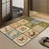 Alfombra de Baño Suave de Diatomeas Vintage, Alfombra Absorbente de Agua para Entrada de Baño, Alfombra de Piso Doméstica de Secado Rápido, Alfombra Antideslizante para Inodoro