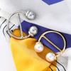 Camisa de Botones de Moda de Verano, Camiseta Geométrica de Moda para el Trabajo, Botón de Pañuelo de Seda Multiusos de Anillo Único, Accesorio Versátil