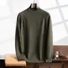 Suéter de cachemira Baicai Rong, manga raglán, cuello alto medio, otoño/invierno 2026, de alta gama, ligero, versátil, casual, color liso, para hombre