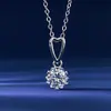 Collar transfronterizo europeo y americano de moissanita de un quilate, colgante de plata de ley s925 para mujer, cadena para la clavícula de nicho de lujo ligero de alta gama