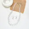 Nk-362 Conjunto de Colar de Cristal Bola de Morango Corrente Leve Luxo Alto Padrão Colar Curto Feminino Nicho Leve Luxo Novo Estilo Feminino