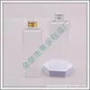 Botella con tapa de rosca de aluminio transparente 300ml botella cuadrada con tapa de aluminio botella de champú 300ML botella cuadrada de tónico botella de loción pura