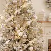 Transfronteiriço Novo Produto Textura de Alta Qualidade Cor Champanhe Estilo ins Bola de Natal Decoração de Natal Pingente para Árvore de Natal Pingente