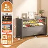 Zapatero de acero para el hogar con ruedas, móvil, multicapa, de gran capacidad, montable en la pared y a prueba de polvo para la entrada