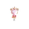 Fuente de joyería otoño e invierno nuevo chapado en plata piedra de hibisco doce signos del zodíaco chapado en oro rosa regalo de Navidad outlet de fábrica