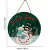 Adornos de Madera Colgantes Redondos Colgantes para Árbol de Navidad Letreros para Puerta Plantas Verdes Decoraciones para Árbol de Navidad Pinturas Colgantes