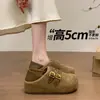 Zapatos Birkenstock Retro Completamente Cubiertos que Aumentan la Altura para Mujer 2026 Otoño Nuevo Estilo Suela Gruesa Versátiles Casuales Mocasines sin Cordones