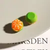 Brinquedo de Comida Simulada Fruta Uva Laranja Vegetal Resina Estereoscópica Acessórios Brincos DIY Pingente de Brincos Materiais