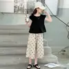 Conjunto de Ropa de Verano para Niñas 2026 Nuevo de Moda Estilo Coreano Conjunto de Dos Piezas Delgado Sin Mangas para Niñas Lunares Casual Elegante para Niña
