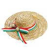 Chapéu de Palha para Animal de Estimação Cruzado Chapéu Moinho Chapéu de Sol para Cachorro Festa de Carnaval Halloween Chapéu para Animal de Estimação