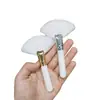 Pincel de Espuma Pincel Facial Transfronteiriço em Forma de Leque Fios de Fibra Macia e Fofos Pincel de Maquiagem Pó Residual Salão de Beleza Cabo de Madeira Portátil