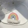 Pendientes de Borla de Algodón Estilo Nórdico Joyería Colgante Accesorios Llavero Arcoíris Trenzado Pequeño Hecho a Mano DIY