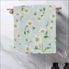 Toalla con Estampado Digital de Margarita Estilo Caliente de Amazon Toalla Cuadrada Absorbente de Microfibra Duradera para Cocina Toalla de Platos Floral