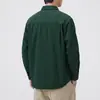 Nueva chaqueta de trabajo retro americana de peso pesado lavada para hombre 2026, de manga larga, corte holgado, camisa versátil y moderna