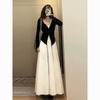 Outfits Petites para o Início da Primavera Vestido Branco de Suspensório Verão 2025 Novo Verão Saia Longa Feminina
