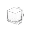 Copo Quadrado de Vidro Espesso para Vela, Recipiente para Vela de Aromaterapia Caseira, Copo Difusor de Fragrância Doméstico, Suporte de Vela Decorativo de Vidro