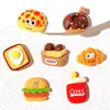 Acessórios de Resina de Hambúrguer Emoji Fofos DIY Cola de Creme Capa de Celular Caixa de Armazenamento Geladeira Grampo de Cabelo Material Decorativo Atacado