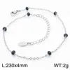 Acero Inoxidable Cruz Plana Esmalte Gota de Aceite Clip Cadena de Cuentas Tobillera Acero de Titanio DIY Cadena Hecha a Mano Joyería Accesorios para el Pie Venta al por Mayor