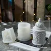 Resina Epoxi Aromaterapia Yeso Taza Jarrón Almacenamiento Molde de Silicona Templo Cemento Concreto Molde de Yeso DIY