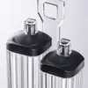 Suministro de botella acrílica para condimentos juego de 5 piezas tarro de condimentos de plástico resistente a caídas con tapa caja de condimentos sellada a prueba de humedad