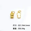 Plata S925 Chapada en Oro Accesorios DIY Mango Olla Ventilador Plátano Mano de Buda Corazón Oso de Dibujos Animados Colgante Pequeño Pulsera Mango