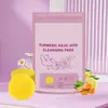 Almofadas de Limpeza de Cúrcuma Transfronteiriças Limpeza Diária Suave Esponja Esfoliante Almofadas de Limpeza com Cúrcuma e Ácido Kójico 40 Peças