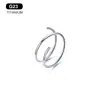 Venda Quente Europeia e Americana G23 Titânio Anel Duplo Espiral Piercing de Nariz Anel Aberto Fácil de Usar Joia para Piercing de Nariz Galvanizada