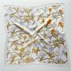 Bufandas de Seda al por Mayor para Regalos en el Extranjero y Recuerdos, Seda Genuina Transfronteriza Primavera y Verano Decorativo 53cm Pañuelo de Cuello Floral Bufanda Cuadrada Pequeña