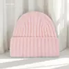 Gorro de Lana Tejida para Mujer, Gorro Grueso Cálido de Otoño e Invierno, Sencillo de Color Sólido Resistente al Viento para Exteriores, Gorro para Clima Frío para Hombre