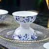 Cuenco individual de porcelana azul y blanca para comer, cuenco para fideos, cuenco para sopa, cuenco de cerámica doméstico de porcelana de alta temperatura y alta blancura de Jingdezhen, cuenco para comedor de cantina