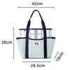 Nova Bolsa de Armazenamento de Malha Portátil para Natação, Bolsa de Higiene Pessoal Portátil de Grande Capacidade para Férias, Bolsa de Armazenamento Multifuncional para Praia