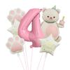 Nuevo Globo de Película de Aluminio de Pastel Mágico de Oso Set Número 32 pulgadas Garra de Oso Fiesta de Cumpleaños Infantil Accesorios para Fotos